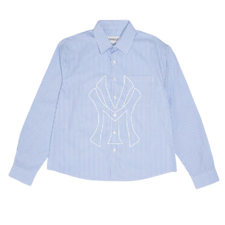 "MY" PINSTRIPE LONG SLEEVE SHIRT
